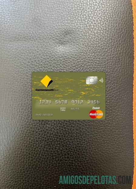 Frente de foto do Australia Commonwealth Bank Mastercard modelo